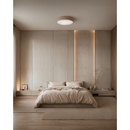Brilagi - Plafonnier avec détecteur CLARE 3xE27/24W/230V d. 40 cm beige