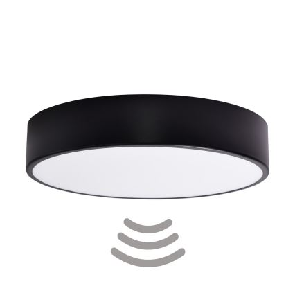 Brilagi - Plafonnier avec détecteur CLARE 3xE27/40W/230V d. 40 cm noir