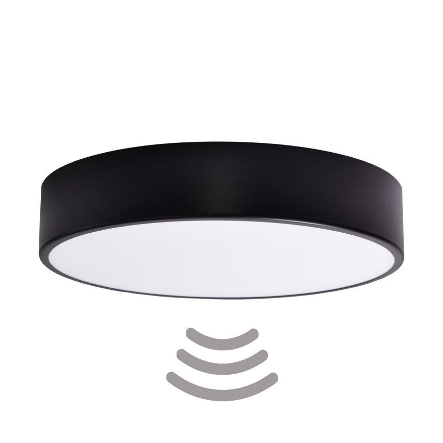 Brilagi - Plafonnier avec détecteur CLARE 3xE27/40W/230V d. 40 cm noir