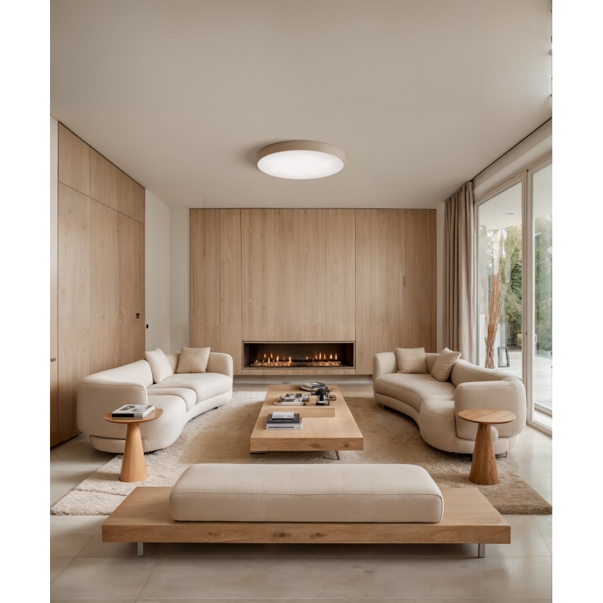 Brilagi - Plafonnier avec détecteur CLARE 5xE27/40W/230V d. 60 cm beige