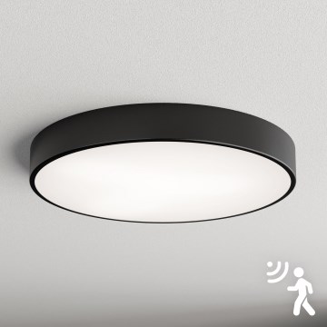 Brilagi - Plafonnier avec détecteur CLARE 5xE27/40W/230V Ø 60 cm noir