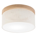 Brilagi - Plafonnier BELLADONNA 1xE27/15W/230V d. 30 cm crème/chêne