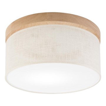 Brilagi - Plafonnier BELLADONNA 1xE27/15W/230V d. 30 cm crème/chêne