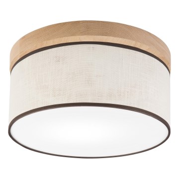 Brilagi - Plafonnier BELLADONNA 1xE27/15W/230V d. 30 cm crème/chêne