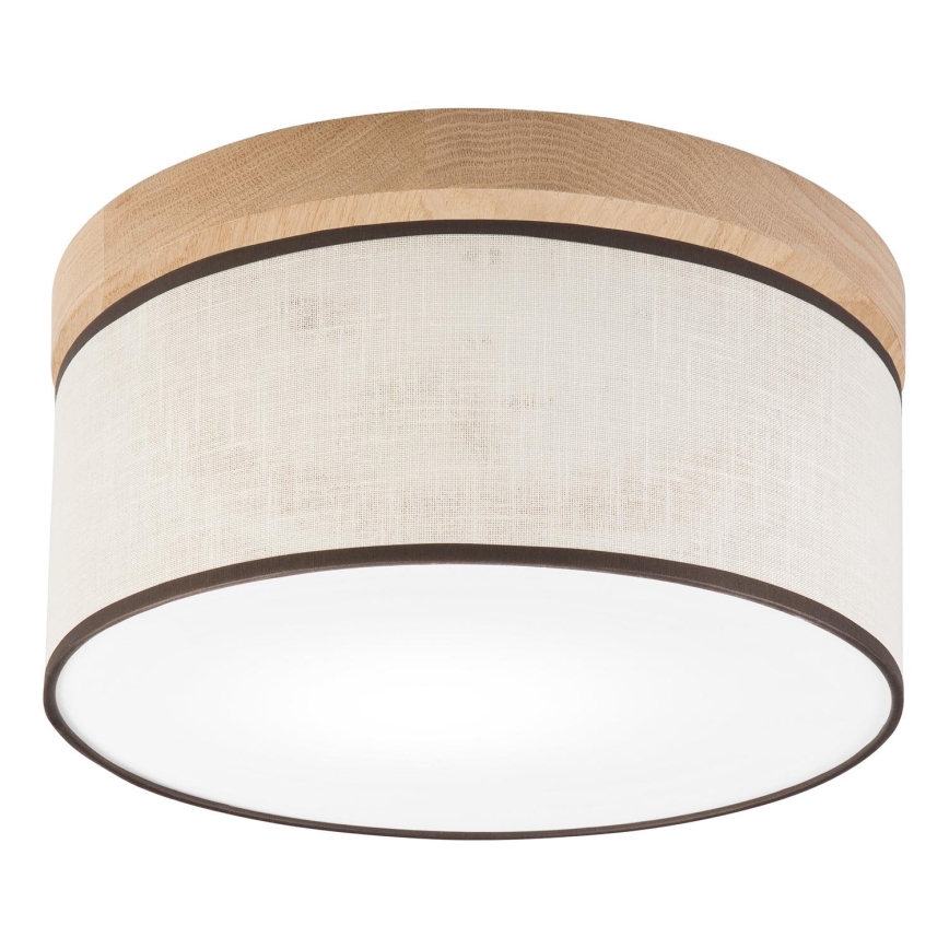 Brilagi - Plafonnier BELLADONNA 1xE27/15W/230V d. 30 cm crème/chêne