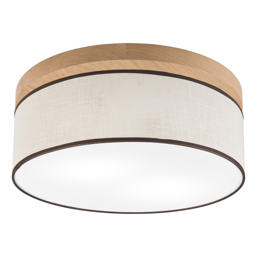 Brilagi - Plafonnier BELLADONNA 2xE27/15W/230V d. 40 cm crème/chêne