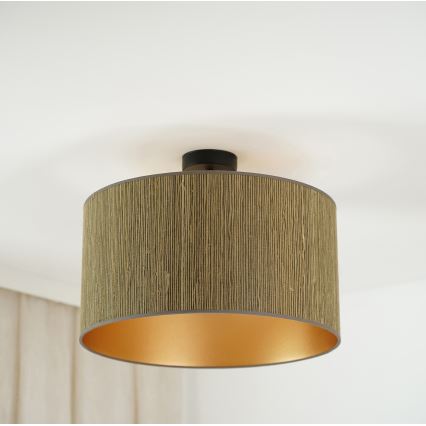 Brilagi - Plafonnier BOSTON ROLLER 1xE27/15W/230V d. 45 cm paille marron/doré