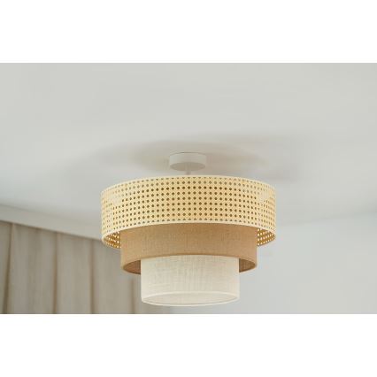 Brilagi - Plafonnier CEDAR LUNETA 1xE27/15W/230V d. 45 cm beige/marron/crème