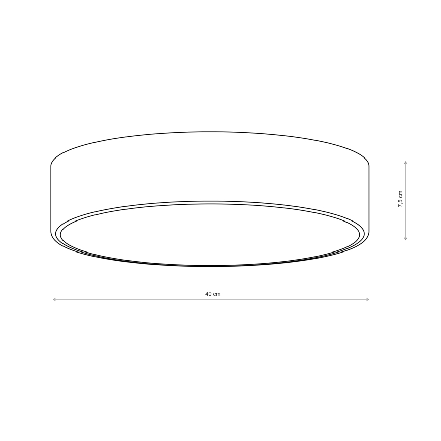 Brilagi - Plafonnier CLARE 3xE27/40W/230V Ø 40 cm kaki