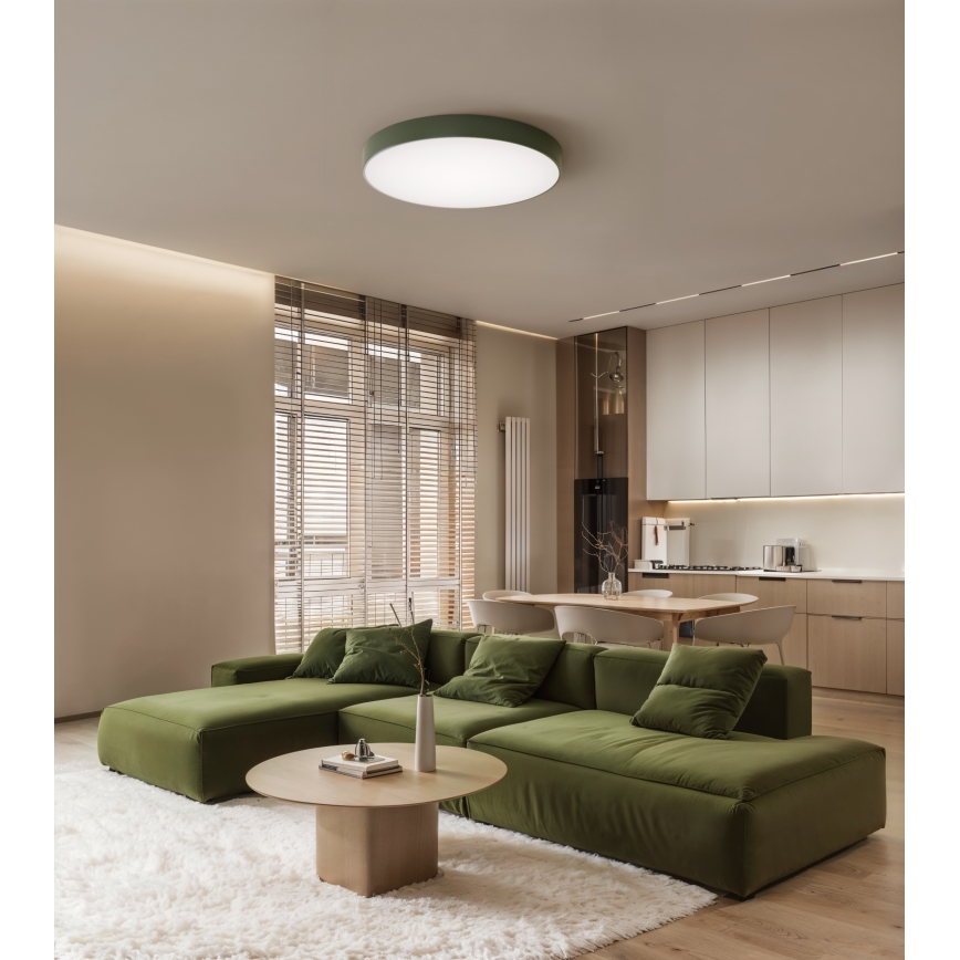 Brilagi - Plafonnier CLARE 4xE27/24W/230V Ø 50 cm kaki