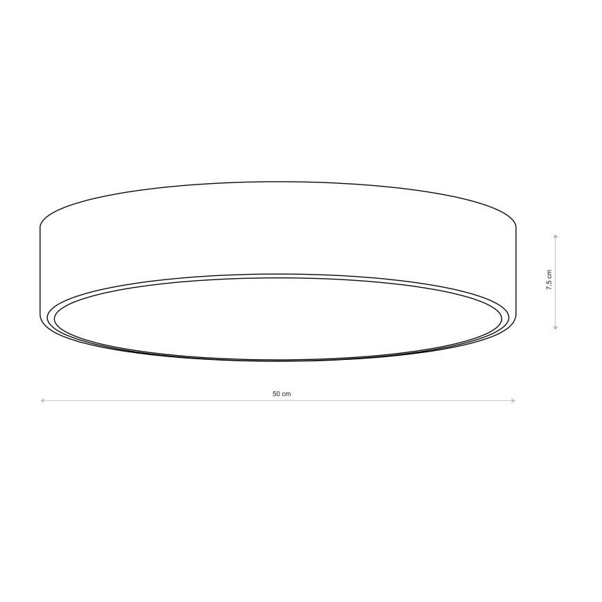 Brilagi - Plafonnier CLARE 4xE27/40W/230V, Ø 50 cm, marron