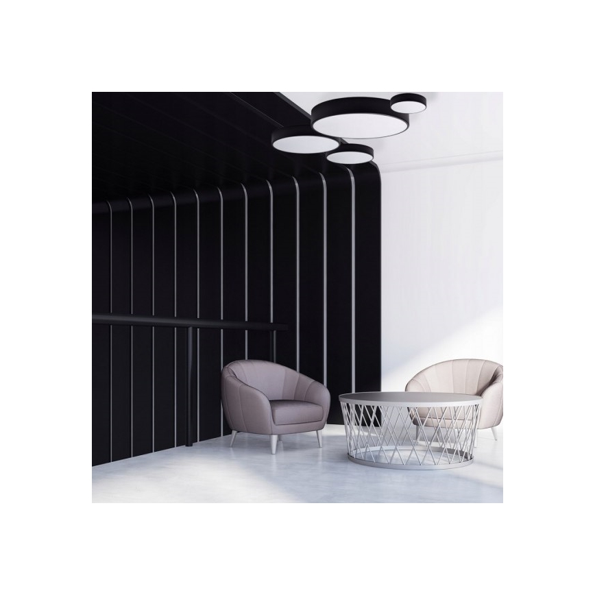 Brilagi - Plafonnier CLARE 6xE27/40W/230V d. 80 cm noir