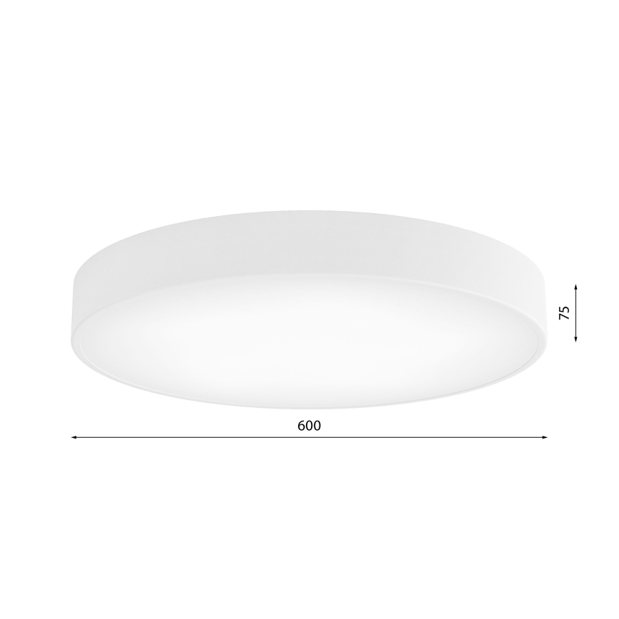 Brilagi - Plafonnier CLARE avec détecteur 5xE27/40W/230V Ø 60 cm blanc