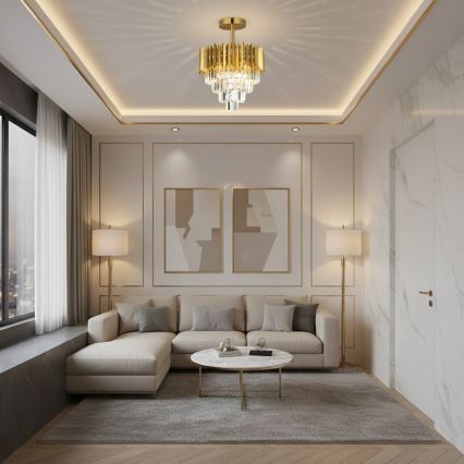 Brilagi - Plafonnier CRISTAL 5xE14/40W/230V Ø 43 cm