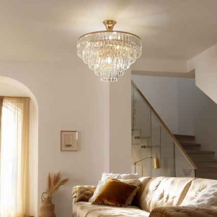 Brilagi - Plafonnier CRYSTAL 5xE14/40W/230V doré
