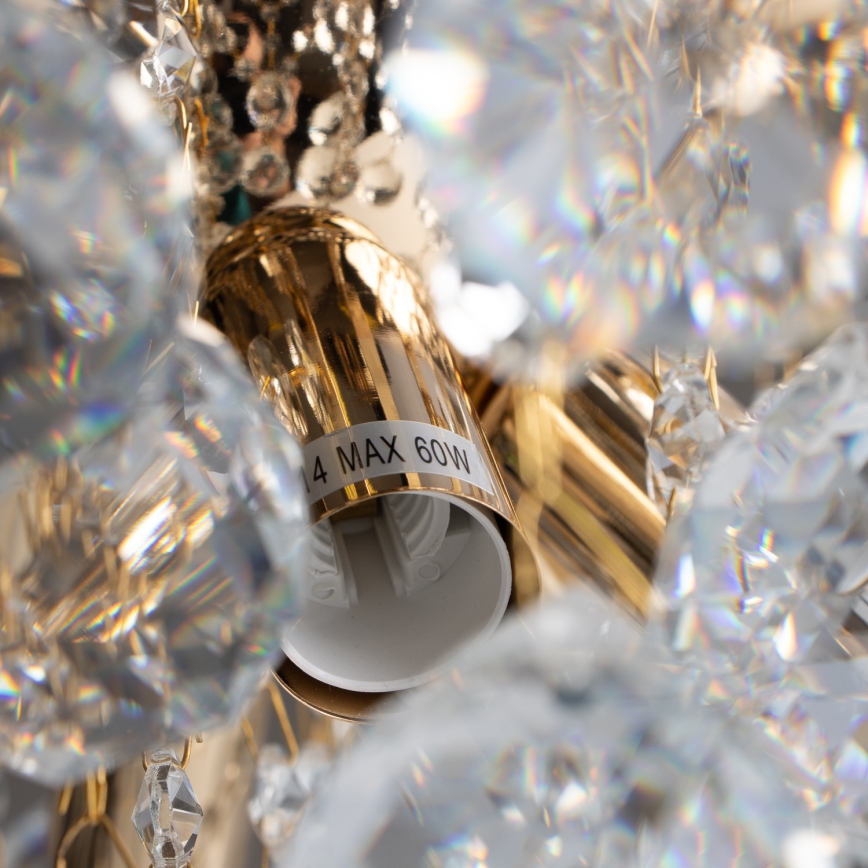 Brilagi - Plafonnier CRYSTAL 6xE14/60W/230V doré