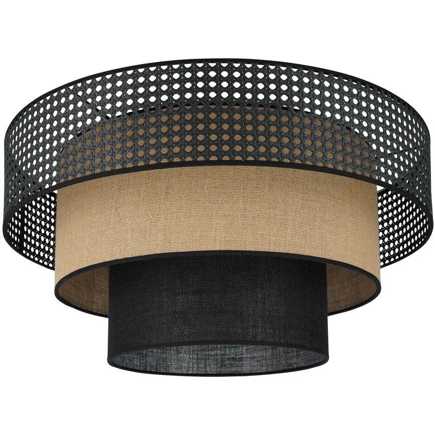Brilagi - Plafonnier DAKOTA LUNETA 1xE27/15W/230V d. 45 cm noir/rotin