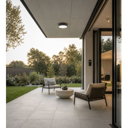 Brilagi - Plafonnier de salle de bains CLARE 1xE27/24W/230V Ø 20 cm anthracite IP54