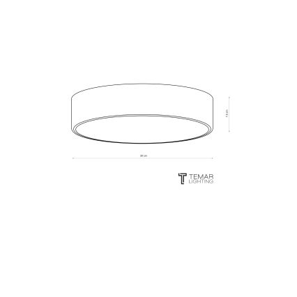 Brilagi - Plafonnier de salle de bains CLARE 2xE27/24W/230V Ø 30 cm IP54 brun