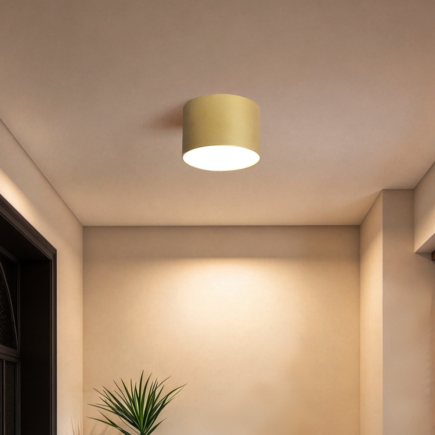 BRILAGI - Plafonnier de salle de bains FORIS LED/9W/230V Ø 9 cm doré IP44 CRI 90