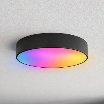 Brilagi - Plafonnier de salle de bains LED RGBW à intensité réglable CLARE 3xE27/9W/230V 2700-6500K Ø 40 cm IP54 Wi-Fi noir