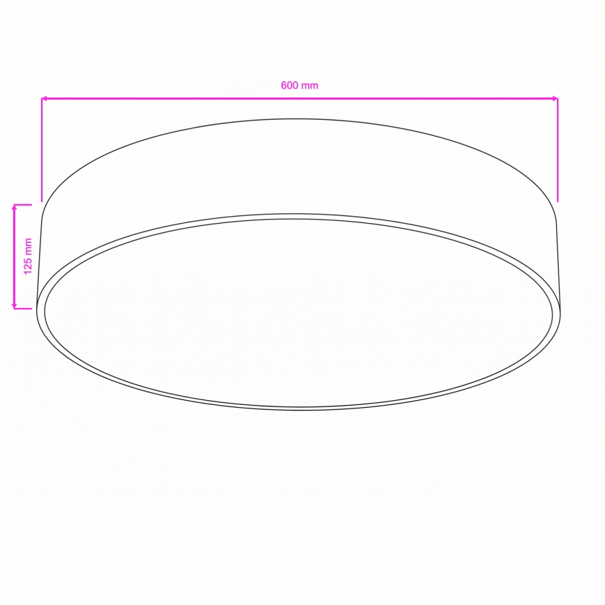 Brilagi - Plafonnier de salle de bains POOL 5xE27/15W/230V Ø 60 cm IP54 noir