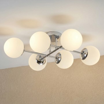 Brilagi - Plafonnier de surface MALONY 6xE14/20W/230V chrome brillant