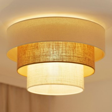 Brilagi-Plafonnier DENVER LUNETA 1xE27/15W/230V d. 45 beige/marron/crème