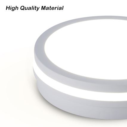 Brilagi - Plafonnier d'extérieur LED BENE LED/18W/230V Ø 21,5 cm blanc IP54