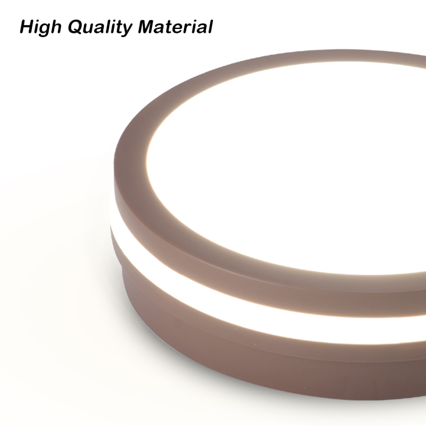 Brilagi - Plafonnier d'extérieur LED BENE LED/18W/230V Ø 21,5 cm marron IP54