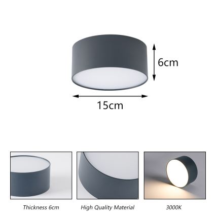 BRILAGI - Plafonnier extérieur LED FORIS LED/20W/230V pr. 15 cm antracit IP44