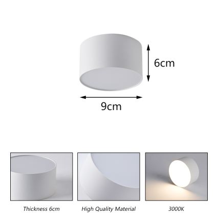 BRILAGI - Plafonnier d'extérieur LED FORIS LED/9W/230V Ø 9 cm blanc IP44