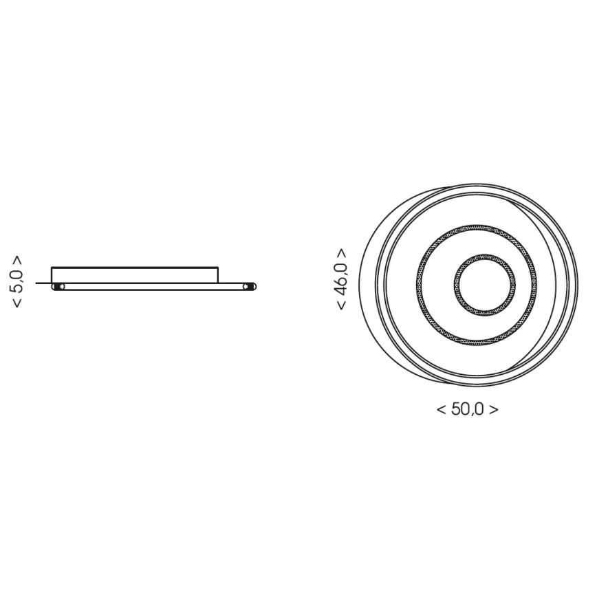Brilagi - Plafonnier LED dimmable IRIS, 83 W, 230 V, 3000-6000 K, 46 x 50 cm, blanc + télécommande