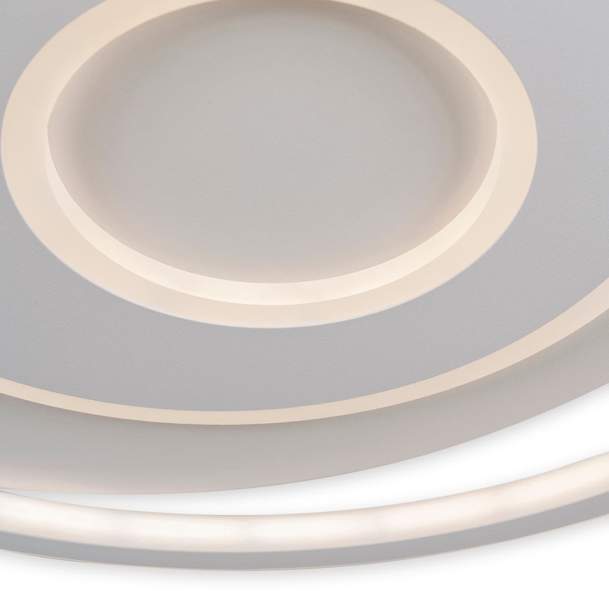 BRILAGI - Plafonnier LED dimmable IRIS, 83 W, 230 V, 3000-6000 K, 46 x 50 cm, blanc + télécommande