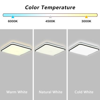 Brilagi - Plafonnier LED dimmable SMART LED/24W/230V 43x43 cm 3000-6000K Wi-Fi Tuya Beacon + télécommande