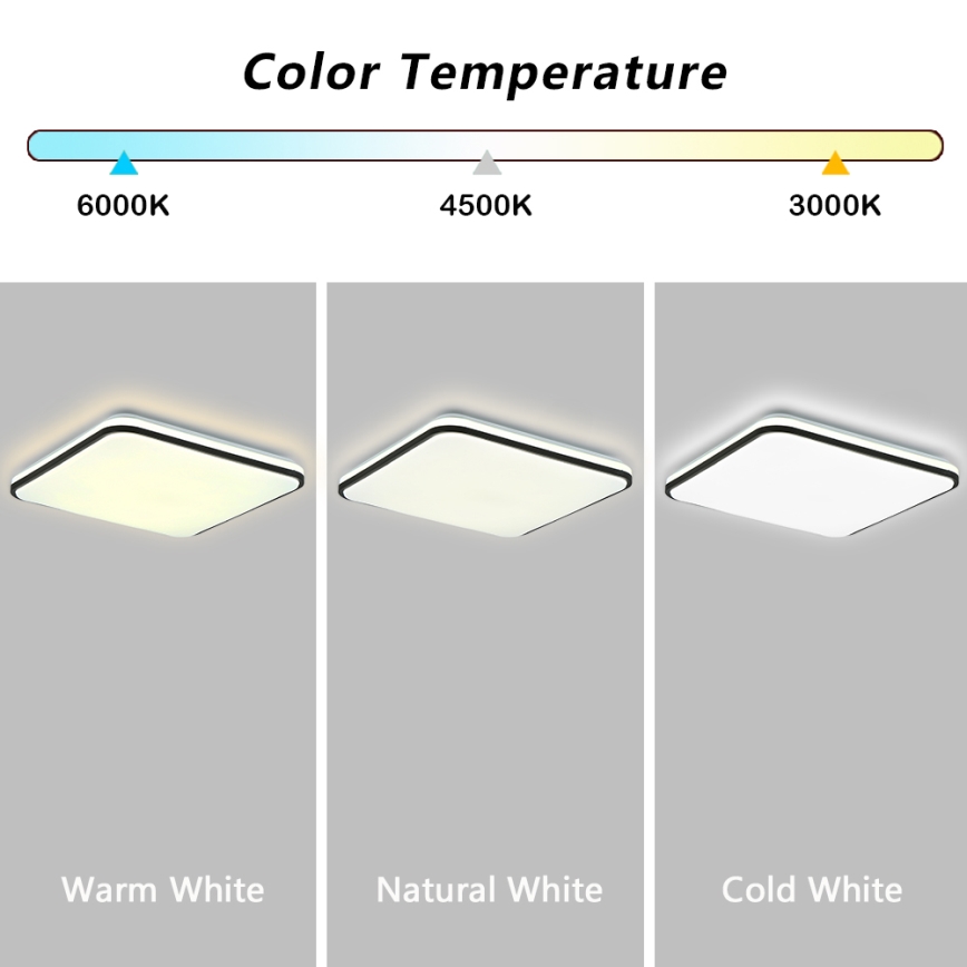 Brilagi - Plafonnier LED dimmable SMART LED/24W/230V 43x43 cm 3000-6000K Wi-Fi Tuya Beacon + télécommande