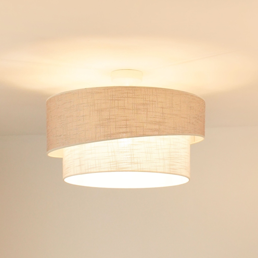 Brilagi - Plafonnier DOVER SHINE 1xE27/15W/230V d. 50 cm gris/crème