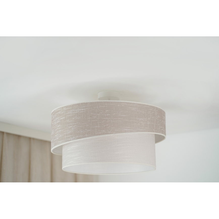 Brilagi - Plafonnier DOVER SHINE 1xE27/15W/230V d. 50 cm gris/crème