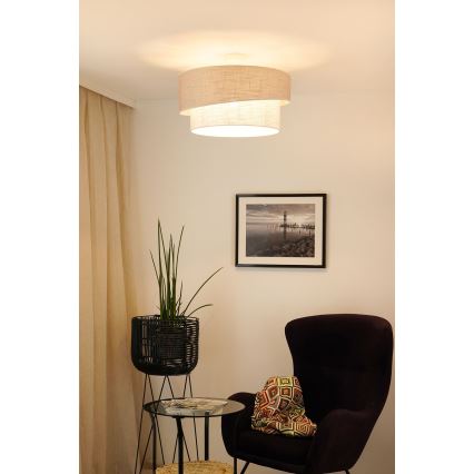 Brilagi - Plafonnier DOVER SHINE 1xE27/15W/230V d. 50 cm gris/crème
