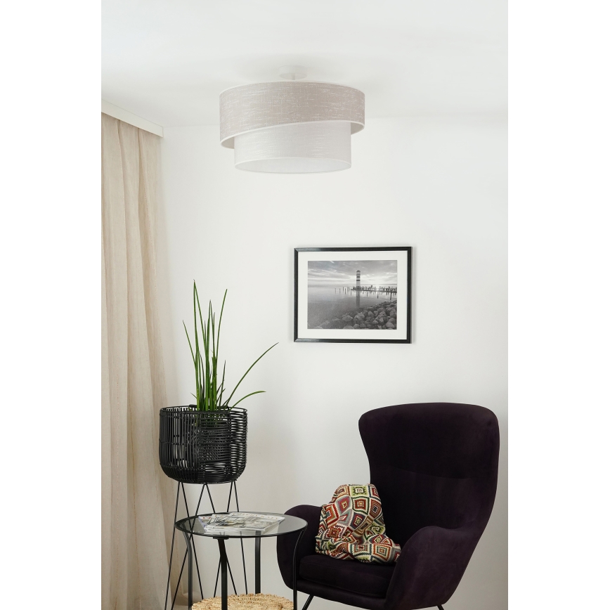 Brilagi - Plafonnier DOVER SHINE 1xE27/15W/230V d. 50 cm gris/crème