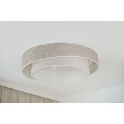 Brilagi - Plafonnier DOVER SHINE LED/26W/230V d. 60 cm gris/crème