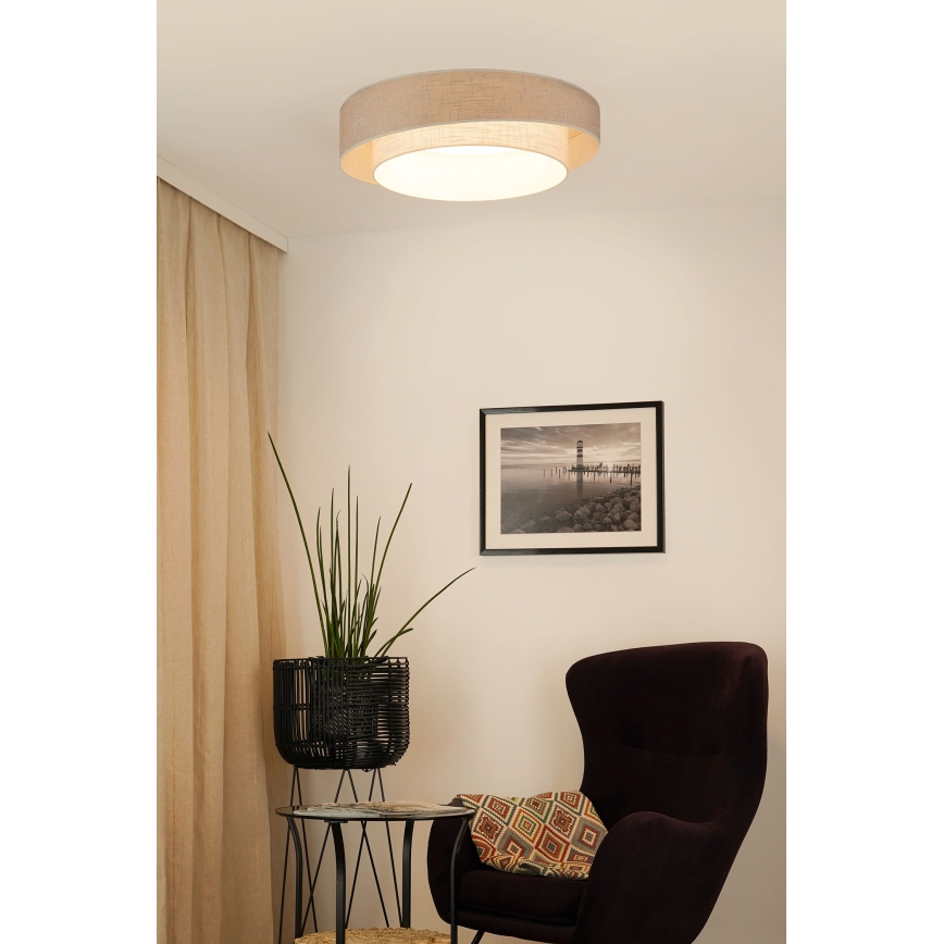 Brilagi - Plafonnier DOVER SHINE LED/26W/230V d. 60 cm gris/crème