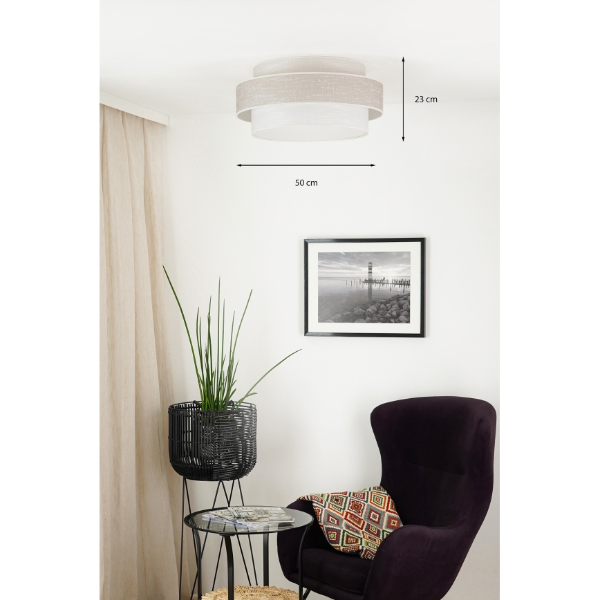 Brilagi - Plafonnier DOVER SPACE LED/12W/230V d. 50 cm 3000K/4000K/6400K gris/crème