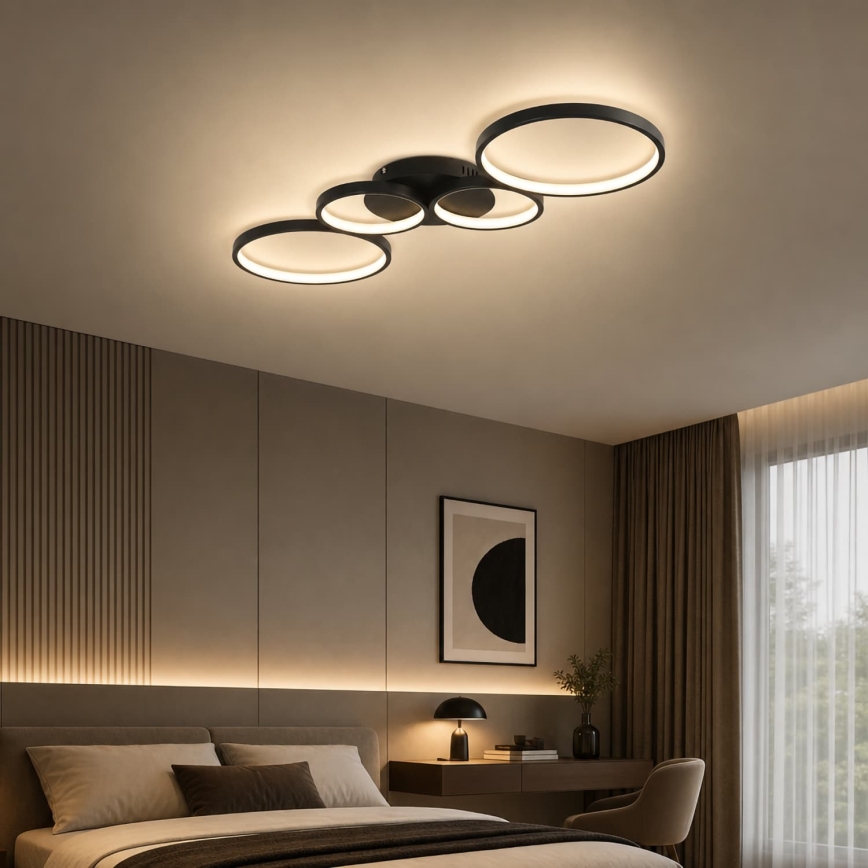 BRILAGI - Plafonnier ECHO LED/40W/230V 4000K 32x90 cm noir