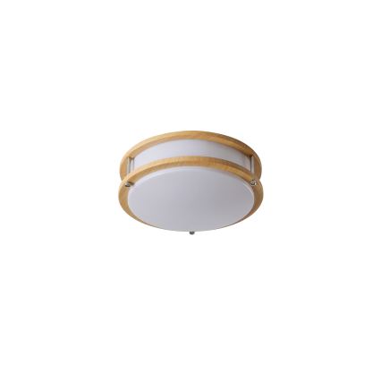 Brilagi - Plafonnier ELARO 2xE27/40W/230V, Ø 26 cm, décor imitation bois