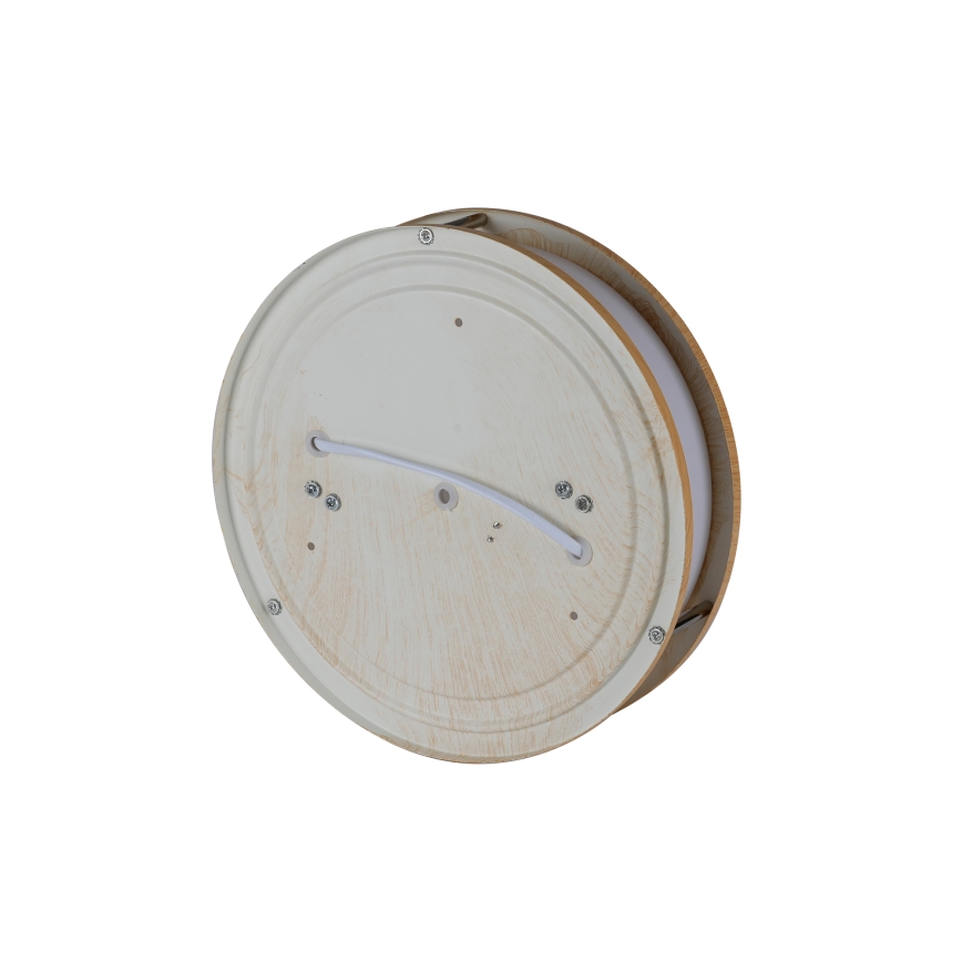 Brilagi - Plafonnier ELARO 2xE27/40W/230V, Ø 26 cm, décor imitation bois