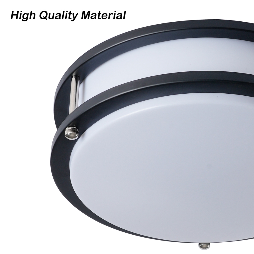 Brilagi - Plafonnier ELARO 2xE27/40W/230V Ø 26 cm noir