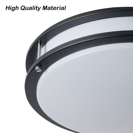 Brilagi - Plafonnier ELARO 4xE27/40W/230V Ø 41 cm noir