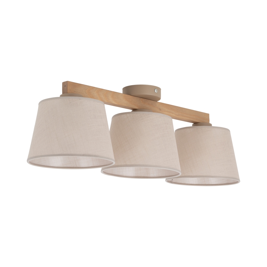 Brilagi - Plafonnier en applique LATTE SABIA 3xE27/15W/230V pin/beige