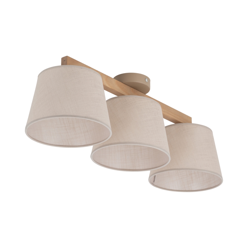 Brilagi - Plafonnier en applique LATTE SABIA 3xE27/60W/230V pin/beige